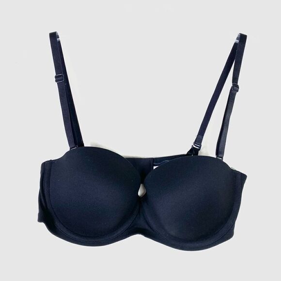 34C Victoria’s Secret Black Lined Strapless Convertible Bra - Picture 1 of 6